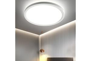 OTREN Plafonnier LED Rond 24W, Éclairage de Plafond 4000K, 2400LM Lumiere Moderne, Luminaires Intérieur pour Salon, Chambre, Cuisine, Salle de Bain, IP44, Ø23cm