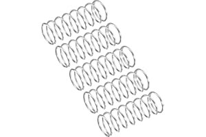 QUARKZMAN Ressort de Compression 5Pcs en Acier Inoxydable 304, 10mm OD, 0.8mm Fil Taille, 30mm Libre Longueur, Ton Argenté