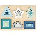 Bieco | shape puzzle | shapes puzzle | wooden shape puzzle | baby puzzles | wooden peg puzzles | baby jigsaw | baby wooden puzzle | colour match puzzle | geometric puzzle | montessori puzzle