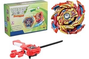Netoke Toupie Bey Burst Turbo 4D Combinaison, Set avec Lanceur De Jeu Metal Fusion, Jouets Classiques Enfants Cadeau, Modèle: B-174-01