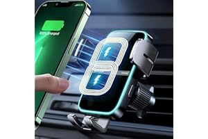 JOYROOM 15W Qi uchwyt do telefonu indukcyjnego, podwójny bęben i automatyczne zaciskanie】 Ładowarka indukcyjna samochodowa, MagSafe szybka bezprzewodowa ładowarka samochodowa do iPhone/Xiaomi/Huawei