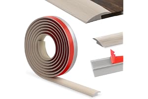 300 cm matta dörrremsor – självhäftande, tröskelremsa dörrstång PVC, golvövergångsremsor kanter gummigolv, dörrtröskel för kakel/golvtröskel övergång (3,5 cm, grå träkorn)