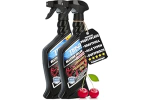 ‎TENZI 2x TENZI Felgenreiniger Kirschgeruch (600ml) für Alufelge, Stahlfelge, Chrom, lackierte Felgen - Kraftvolle säurefreie pH Neutrale Felgenpflege - Felgen Reiniger Blutige Felge Cherry mit Wirkindikator