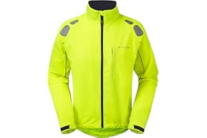 Ettore Mens Cycling Jacket Waterproof Breathable High Visibility Yellow - Night Eagle II