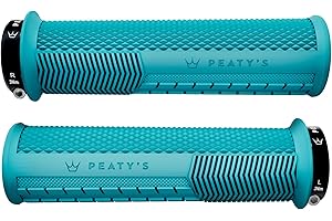 Peaty's Monarch Grips - Mushroom or Knurl/Thick or Thin - Trail Comfort, Durable, Ergonomic Finger Bars, Support Thumb Pad, All Day, All Terrain, Lock on grip MTB Enduro Downhill Ebike Mountain Bike
