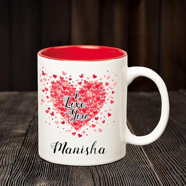 Buy Huppme I Love You Parul Personalized Name Mug, 350 ml, Inner