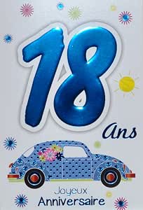 Geburtstagskarte '69 – 2019' Für 18. Geburtstag – Mit Motiven Führerschein, Auto, Schmetterlinge
