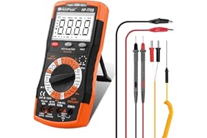 HoldPeak Multimètre Numérique HP-770s, Testeur de Tension Professionnel 6000 Points, Gamme Manuelle, Mesure Précise pour AC/DC, NCV, Résistance, Fréquence, Continuité, Diode, hFE