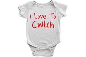 Kickass Tees I Love to Cwtch Babygrow Welsh Wales Cute Funny Joke New Baby Gift Present