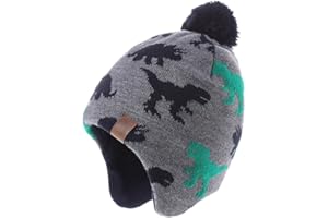 MONIMO Garçon Bonnet tricoté Enfant Garder au Chaud Bombardier Chapeau protégeant Les Oreilles