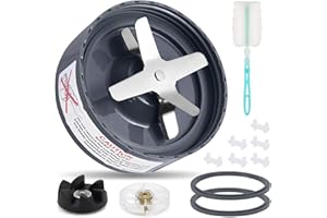 FEILIFAN 12 piezas de repuesto de cuchillas para extractor de licuadora NutriBullet, hoja cruzada, junta de goma de engranajes y almohadilla de choque compatibles con NutriBullet 600 W y Pro 900 W series