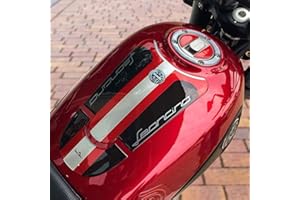Resin Bike Motorcycle 3D Stickers Compatible with Benelli Leoncino 500 2017-2020 -Trail 500. Tank Protector Protection from Bumps and Scratches. Resin Stickers Red - Gadget Moto