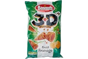 Benenuts Biscuits Apéritifs Bugles 3d'S Goût Fromage, 85g