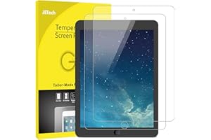 JETech Folia Ochraniacz Ekranu Kompatybilne z iPad (9,7 Cala, Model 2018/2017), iPad Air 1, iPad Air 2, iPad Pro 9,7 Cala, Szkła Hartowanego, 2 Sztuki