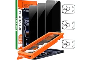 IMBZBK für iPhone 17 Pro für Panzerglas Sichtschutz, Auto-Installation, mit Kameraschutz, Anti Spy 9H+ Härte Privacy Schutzfolie, Militärstandard Schutz Folie, Anti-Kratzer, 3+3 Stück