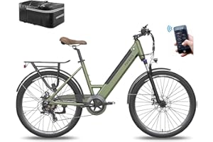 Fafrees Electric Bike with APP, 26 Inches Electric Bikes for Adult Low Frame, 36V 14.5Ah Removable Battery Pedal Assist Ebike, 250W City Electric Bicycle, 7 Speed Gears, F26 Pro Upgrade