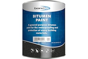 EDE Group Bond It Bitumen Paint 5L - Solvent-Bourne Bituminous Black Waterproof Paint, Weatherproofing Steelwork, Concrete, Asphalt and Portable Water Tanks