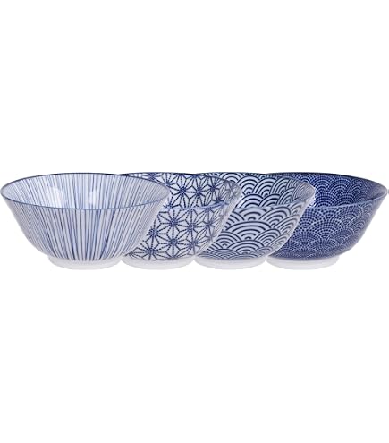 Set Sushi TOKYO Design Studio - 6 Pièces Bleu-blanc Porcelaine Avec Boîte Cadeau