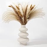 Jarrón Decorativo Moderno de Cerámica Blanca, para Flores, Flores Secas, Salón, Oficina, Boda, Comedor, Fiesta, Regalo