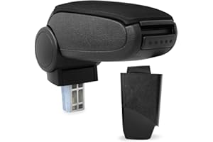 PRO-TEC [pro.tec] accoudoir central spécifique accoudoir central, accoudoir avec rembourrage, console escamotable - accoudoir avec compartiment de rangement - avec rembourrage - textile - noir