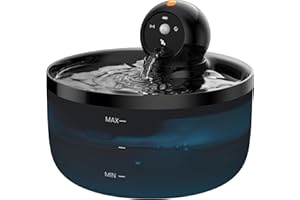 GOOIFUN Fontaine a Eau Chat sans Fil: Fontaine à Eau pour Chat à Pile - 2,6L Fontaines Eaus Chats Detecteur de Mouvement - Distributeur Eaus Chats Rechargeable avec Batterie - Silencieux Distributeur Chien