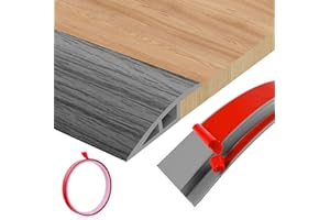 JAHOMFAI Floor Transition Strips Double Sided Self Adhesive Door Threshold Strips for Doorways, Laminate Threshold for Gaps Carpet Floor Tiles