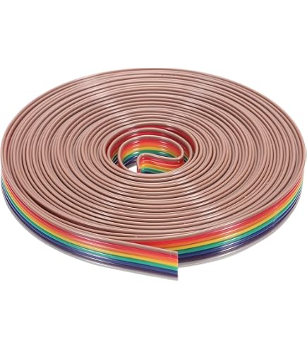 IDC Flachbandkabel, 1 m, Länge 1,27 mm, 8 Pins, Grau für JTAG/ISP Verbindung