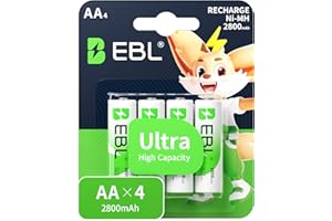 EBL 2800mAh Pilas Recargables AA Ni-MH Alta Capacidad (4 Unidades)