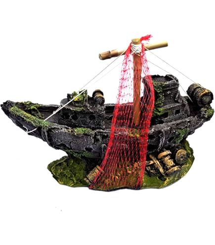 Aquarium Sunken Ship Decoration Ornaments - Create an Enchanting