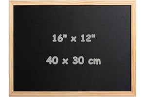 ‎DOEWORKS DOEWORKS Kreidetafel A3 40 x 30cm, Kleine Tafel zum Aufhängen für Küche Schule Büro, Kreidetafel mit Holzrahmen