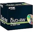 TDK DVD+RW Recordable Disk Rewritable Cased 4x Speed 120min 4.7Gb Ref DVDRW474X10 [Pack of 10]