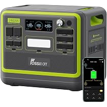 Générateur Solaire Portable FOSSiBOT F1200 - 1024Wh, Panneau 200W, 2 Sorties CA 1200W | Parfait Camping, Urgence, Voyage