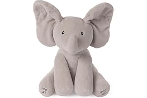 Official Baby GUND Flappy the Elephant, Interactive and Musical Cuddly Plush 12-Inch Stuffed Snuggly Peek-a-Boo Teddy GiftFluffy Animal Themed Soft Toy for Newborn Boys and Girls Aged 0-12 Months