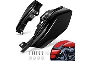 Benlari Gloss Black Mid Frame Air Deflectors Heat Shields Deflector 2009-2023 Compatible for Harley Davidson Touring Street Glide Road Glide Electra Glide Road King Ultra Limited Tri Glide CVO