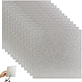 FIGFYOU Pack of 12 Mica Plate Sheet Universal Mica Disc Microwave Replacement Parts Cut to Size Waveguide Cover 13 x 13 cm Mi