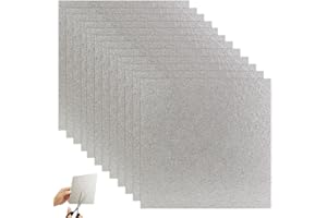 FIGFYOU 12 Stück Glimmerplatte Blatt Universal Glimmerscheibe Mikrowelle Ersatzteile Zuschneidbar Hohlleiterabdeckung 13 * 13cm Mikrowellenleiter Abdeckung für Mikrowelle Ofen Haushaltsgeräte