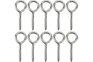 10 stycken stora ringskruvar öljettkrokar skruvkrokar M6 x 80 mm