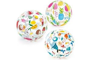 Gukasxi 3 Pièces Ballon de Plage Gonflables 35cm Ballon Gonflable pastèque Boule à Bulles Gonflable Ballon de Piscine Gonflable Enfants Balles Jouets pour Plage Fête Jardin Adultes