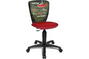 Topstar Nic 70570JD0 Soccer Drehstuhl, schwarz/rot, 39D x 43W x 94H cm