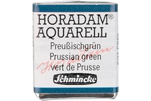 ‎SCHMINCKE Schmincke – HORADAM® AQUARELL - feinste Künstler-Aquarellfarben, 528 Preußischgrün, 14 528 044, 1/2 Näpfchen