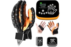 EMFOCU Aktualisierte Finger Roboter Handschuhe, Hemiplegie Hand Therapie Ausrüstung, Schlaganfall Hand Training, Finger Funktion Rehabilitation Handschuhe.