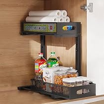 Organizer A Più Livelli In Metallo – Scarpiera Sottopensile Impilabile, Portatile, Per Armadio, Dispensa, Cucina, Bagno E Ufficio