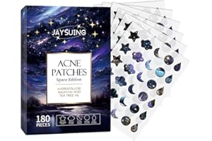 CUTITIUU Star Blemish Patch,Spot Patch,sternförmige Akne-Abdeckpflaster, Hydrokolloid-Akne-Pflaster,Teebaumöl & Centella Öl, Hydrokolloid Akne Pickel Patches (Sternenhimmel 180PCS)