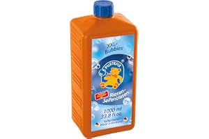Pustefix 420869872 XXL-Bubbles Påfyllningsflaska i maxiformat, 1 000 ml såpbubbelvatten, såpbubblor för bröllop, barnskalas och möhippa, stora såpbubblor för barn och vuxna