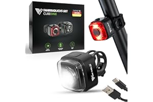 ‎MIVELO MIVELO Fahrradlicht Set StVZO zugelassen Fahrradbeleuchtung - USB-aufladbar & 100% wasserdicht LED Fahrrad Licht vorne & Fahrrad Rücklicht I Fahrradlampen extra hell