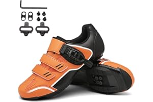 PENXZT Hombre Zapatilla MTB Ciclismo Compatible con SPD Pedales de 2 Tornillos con Calas Zapatos Bicicleta de Montaña Respirables Exterior Unisex Adulto