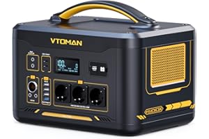 VTOMAN Jump 1500X Estación de Energía Portátil 1500W - 828Wh Batería LiFePO4 Generador Solar, Salida dual PD 100W Typ-C, Generador Energía Portátil Capacidad Ampliable a 2376Wh para Acampar, Viajes