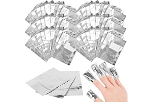 Nagellacksborttagningsfilm, 500 Stycken Aluminiumfolie Med luddfria bomullstussar, för snabb och skonsam borttagning av nagel