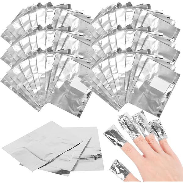 100 Pièces Feuilles D'aluiniu Pour Retirer Le Vernis à Ongles,Papillotes Ongles D'aluiniu