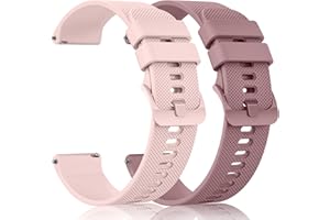 Mugust 【2 sztuki】 20 mm, 22 mm, bransoletka dla kobiet i mężczyzn, 22 mm, 20 mm, silikonowe paski do zegarków